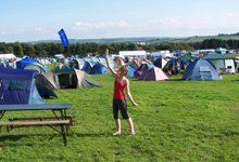 kezia flying a kite