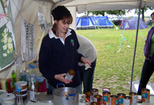 Annie opening her 30th tin of beans