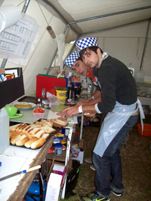 Pete & Ollie cooking up a storm